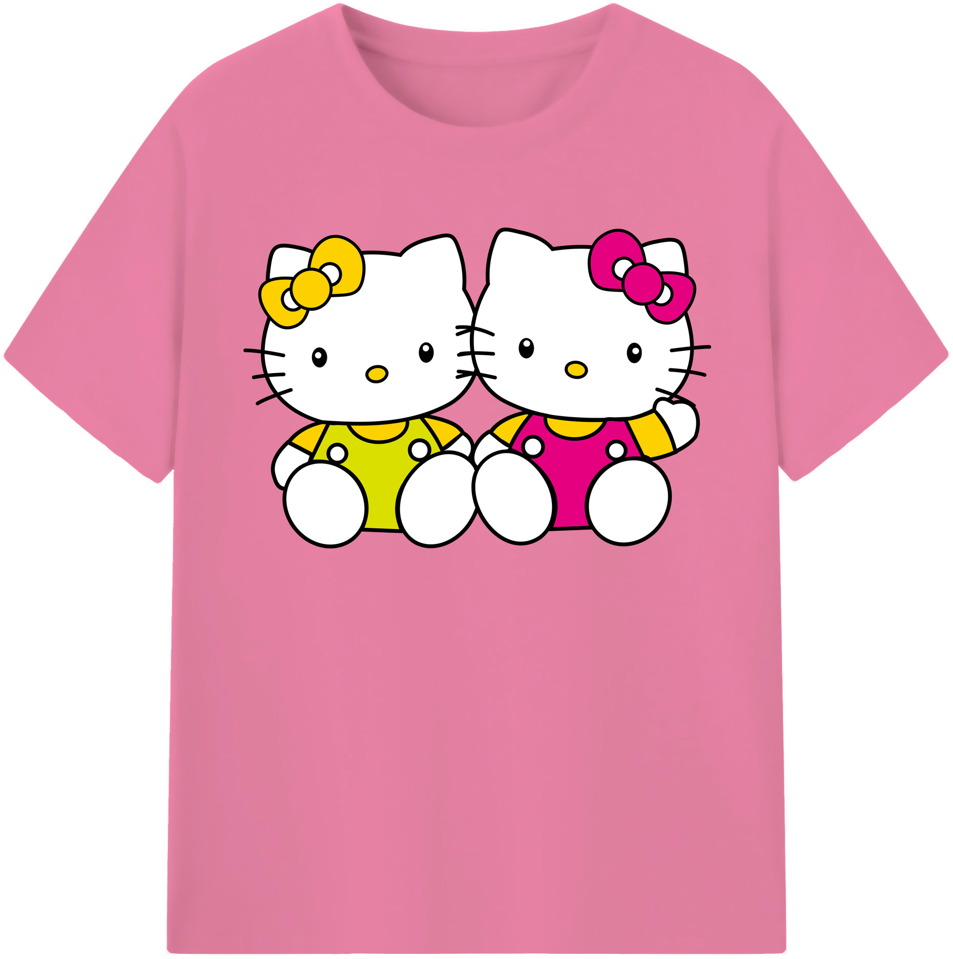（画像用） Hello Kitty ハローキティ 綿100％半袖Tシャツ（フロントプリント）